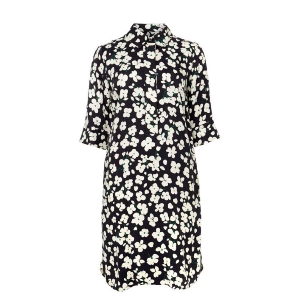 Hobbs Floral Black and White Women's Dress, US8